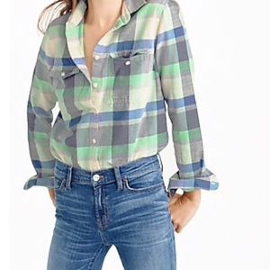 J. Crew Petite Flannel in Pacey Plaid